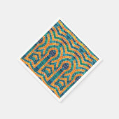 金ゴールドアイコンモザイクスタンダードカクテル紙ナプキン スタンダードカクテルナプキン (角)