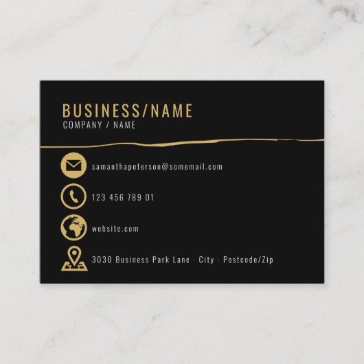 金ゴールドアイコン名刺 名刺 (正面)