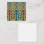 金ゴールドアイコンMOSAIC 2.5インチスクエアフラットカード ノートカード (正面/裏面)