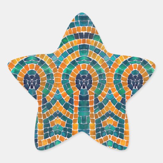 金ゴールドアイコンMOSAIC STARスタンプ 星シール (正面)