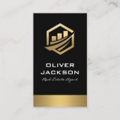 金ゴールドアイコ実在ンエステートルクス金ゴールドトリム 名刺 (正面)