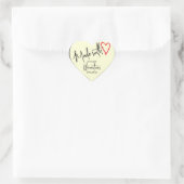 金ゴールドアイボリーはスタジオで手作りラブメイド ハートシール (バッグ)