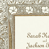 金ゴールドアイボリーエレガントヴィンテージアールヌーボー結婚ズ 招待状