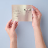 金ゴールドアイボリーグリッターメイクアップ目ラッシュプライスのリーフレット チラシ (手)