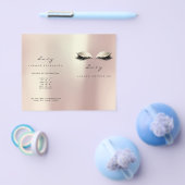 金ゴールドアイボリーグリッターメイクアップ目ラッシュプライスのリーフレット チラシ (シングル)