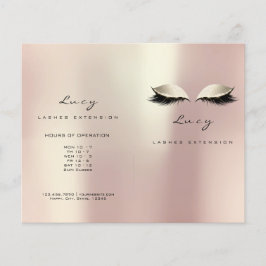 金ゴールドアイボリーグリッターメイクアップ目ラッシュプライスのリーフレット チラシ