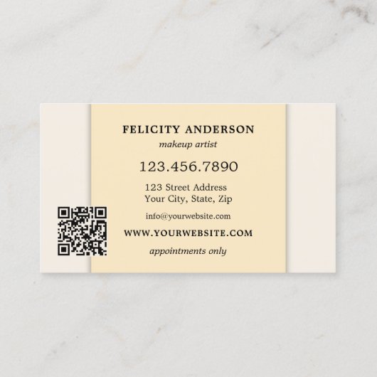 金ゴールドアイボリーシックロイヤリティ名刺 ロイヤリティカード (裏面)