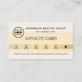 金ゴールドアイボリーシックロイヤリティ名刺 ロイヤリティカード (正面)