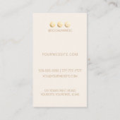 金ゴールドアイボリーロエレガントゴモダンソーシャルメディア 名刺 (裏面)