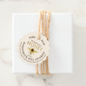 金ゴールドアイボリー上の蜂蜜で火傷純粋な生の蜂蜜 フェイバータグ (インサイチュ)