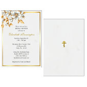 金ゴールドアイボリー正教会ブライダルシャワー 招待状