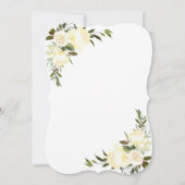 金ゴールドアイボリー赤面フローラキンセアニラ誕生日 招待状 (裏面)