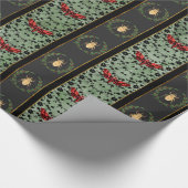 金ゴールドアカガ緑ガランゴシッビクトリアンク ラッピングペーパー (角)