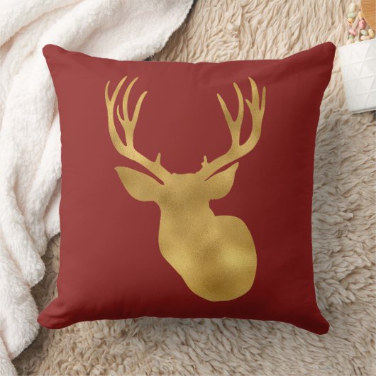 金ゴールドアカシカ クッション (ブランケット)