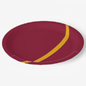 金ゴールドアカスタムークパーティー紙プレート ペーパープレート (アングル)