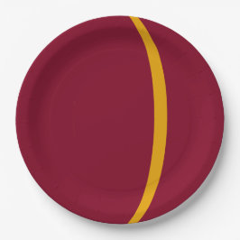 金ゴールドアカスタムークパーティー紙プレート ペーパープレート