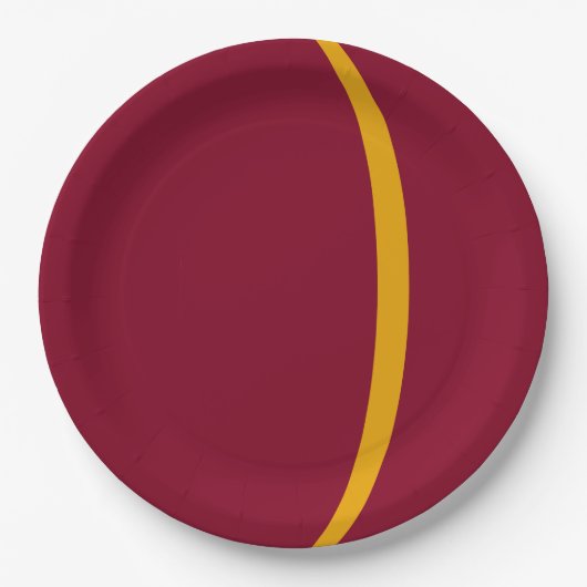 金ゴールドアカスタムークパーティー紙プレート ペーパープレート (正面)