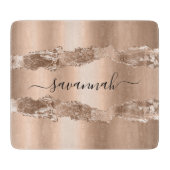 金ゴールドアガート大理石名文字 カッティングボード (正面)