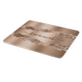 金ゴールドアガート大理石名文字 カッティングボード (角)