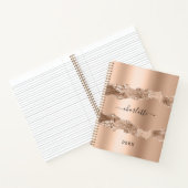 金ゴールドアガート大理石名文字 ノートブック (内部)