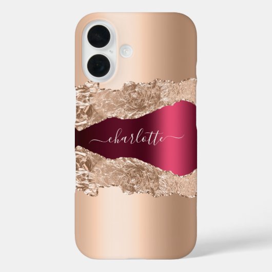 金ゴールドアガート大理石名文字 Case-Mate iPhoneケース (裏面)