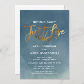 金ゴールドアクアグラデーションナッファンシーシュラブブラシ 招待状 (正面/裏面)