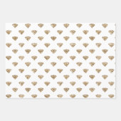 金ゴールドアクアグラムグリッターダイヤモンド ラッピングペーパーシート (正面2)