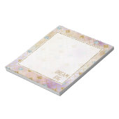 金ゴールドアクアグリッタードリームパープルマーメイド         ノートパッド (回転)