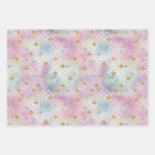 金ゴールドアクアグリッタードリームパープルマーメイド          ラッピングペーパーシート (正面2)