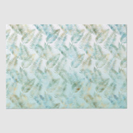 金ゴールドアクアグリーン熱帯葉 薄葉紙