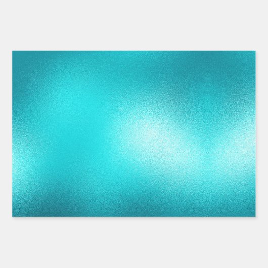 金ゴールドアクアターコイズグリッタースパークルマーメイド ラッピングペーパーシート (正面)