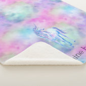 金ゴールドアクアパープルユニコーンスパークル シェルパブランケット (3/4)