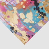 金ゴールドアクアピンク抽象芸術ヒョウ 薄葉紙 (詳細)