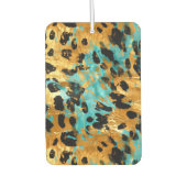 金ゴールドアクアブラックヒョウ動物 カーエアーフレッシュナー (正面)