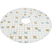 金ゴールドアクアブルーグリッターマーメイド ブラッシュドポリエステルツリースカート (アングル)