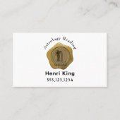 金ゴールドアクエリアスシールコイン&QRコード星占い 名刺 (正面)