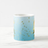 金ゴールドアクエリアス占星術〔占星術の〕十二宮図星占い標識 コーヒーマグカップ (中央)