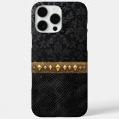 金ゴールドアクセント付きダマスシールド Case-Mate iPhoneケース (裏面)