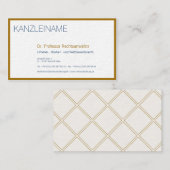 金ゴールドアクツェンテヴィスティンカルテ 名刺 (正面/裏面)