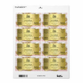 金ゴールドアゲートグリッター顔毛油血清 ラベル (フルシート)