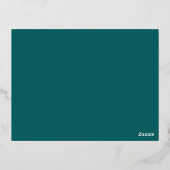 金ゴールドアゲートマーブルズ結婚詳細ズカード 箔招待状ポストカード (裏面)