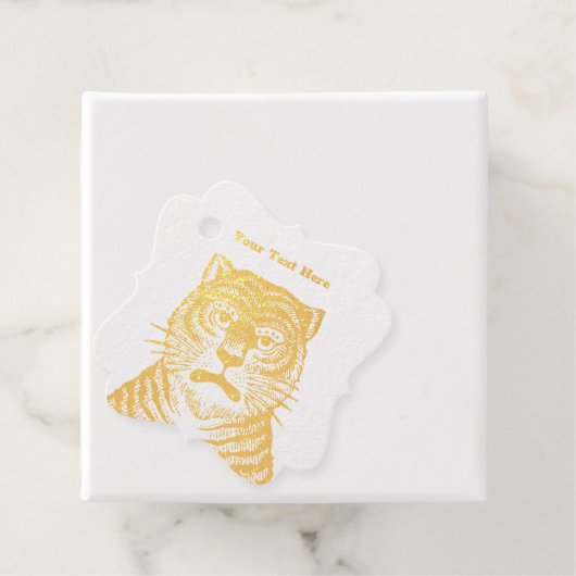 金ゴールドアジストライプのアタイガー顔 フェイバータグ (箱)