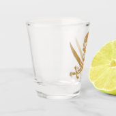 金ゴールドアステカスカル&カトラスパイレーツカリコジャック ショットグラス (左)