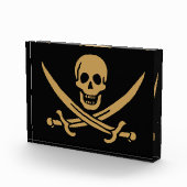 金ゴールドアステカスカル&カトラスパイレーツカリコジャック フォトブロック (右)