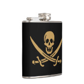 金ゴールドアステカスカル&カトラスパイレーツカリコジャック フラスク (右)