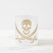 金ゴールドアステカスカル&カトラスパイレーツカリコジャック フロストグラスマグカップ (中央)