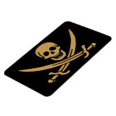 金ゴールドアステカスカル&カトラスパイレーツカリコジャック マグネット (左側)