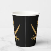 金ゴールドアステカスカル&カトラスパイレーツカリコジャック 紙コップ (右)