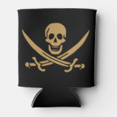 金ゴールドアステカスカル&カトラスパイレーツカリコジャック 缶クーラー (正面)