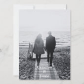 金ゴールドアステカ色葉のアウトライン日付の保存 招待状 (裏面)